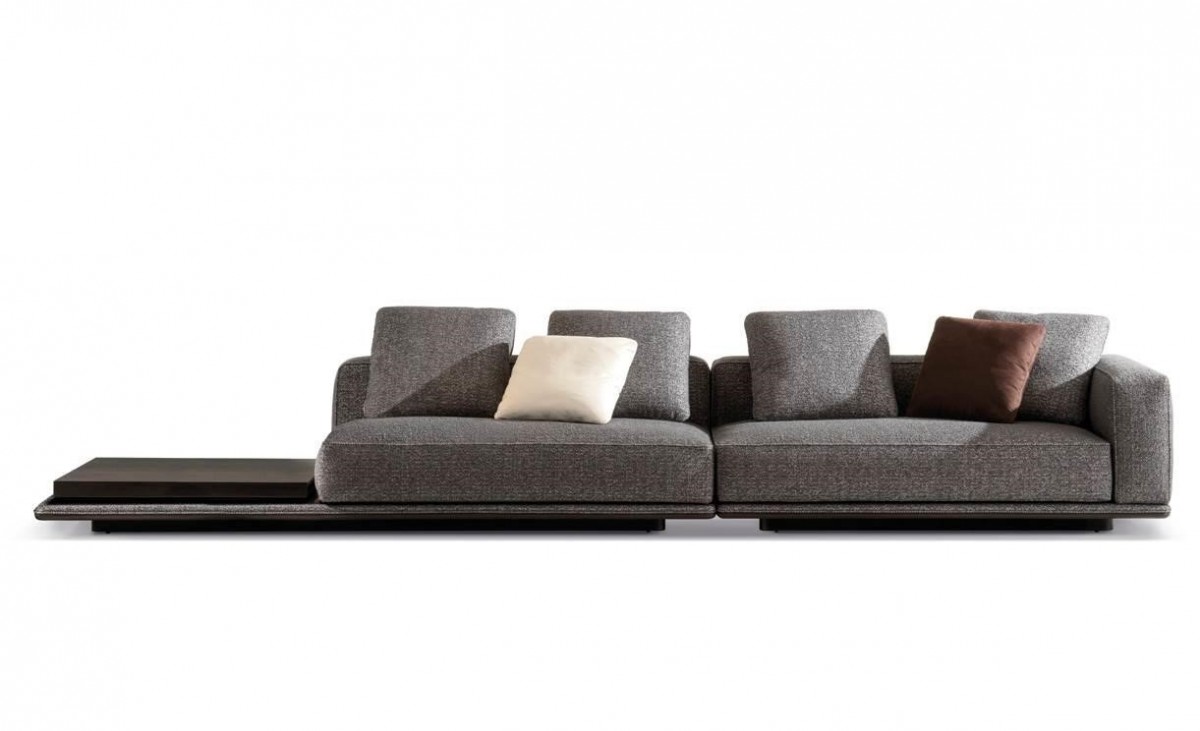 Horizonte Sectional Sofa: Horizonte Central Element with Top Square (DX) and Horizonte Element with 1 Armrest (DX)