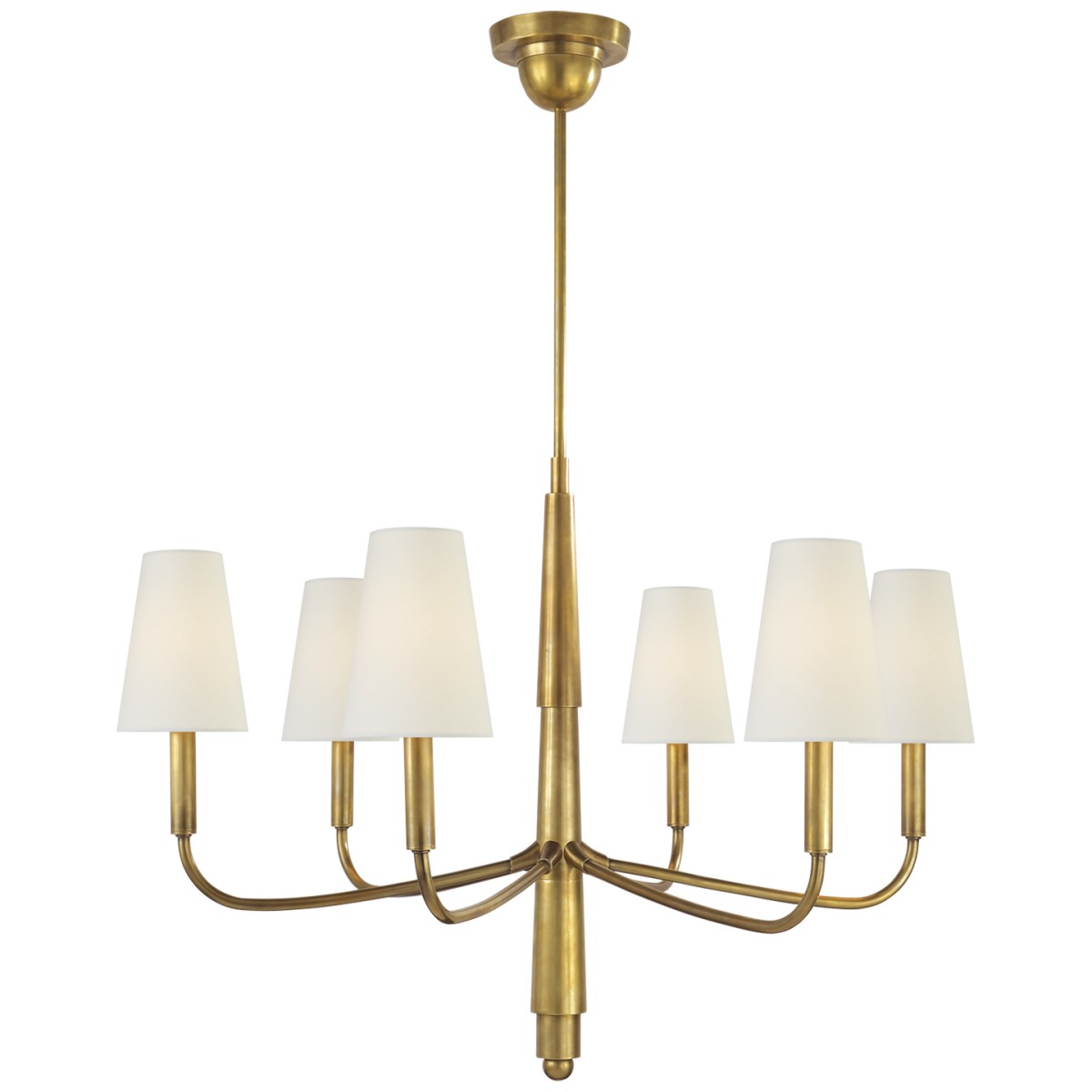 Farlane Small Chandelier with Linen Shades