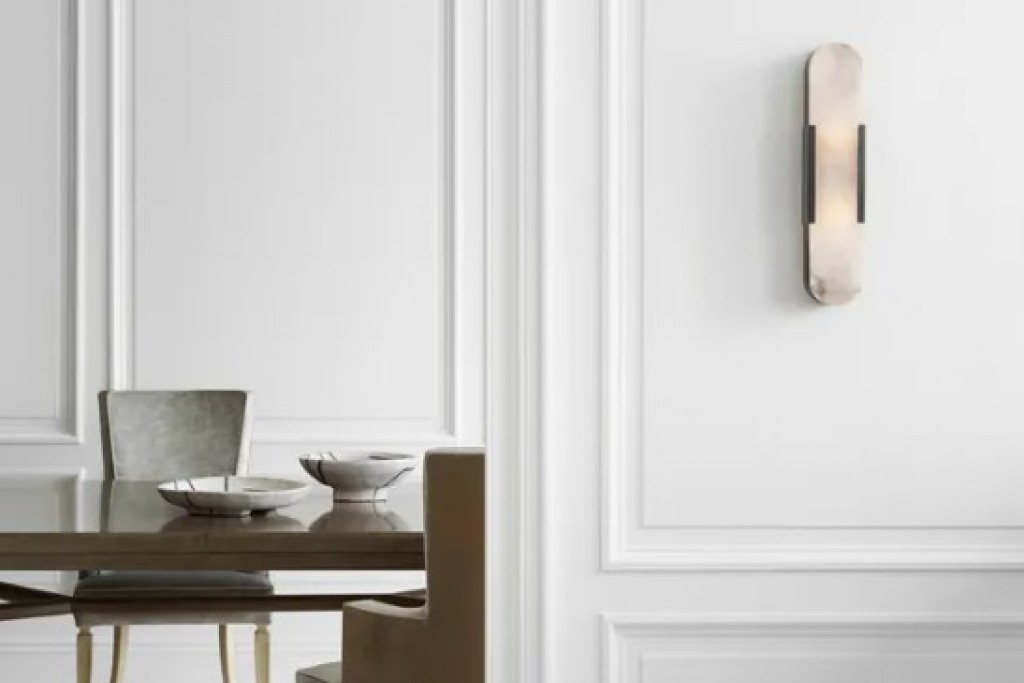 Melange Elongated Sconce with Alabaster | Highlight image 1