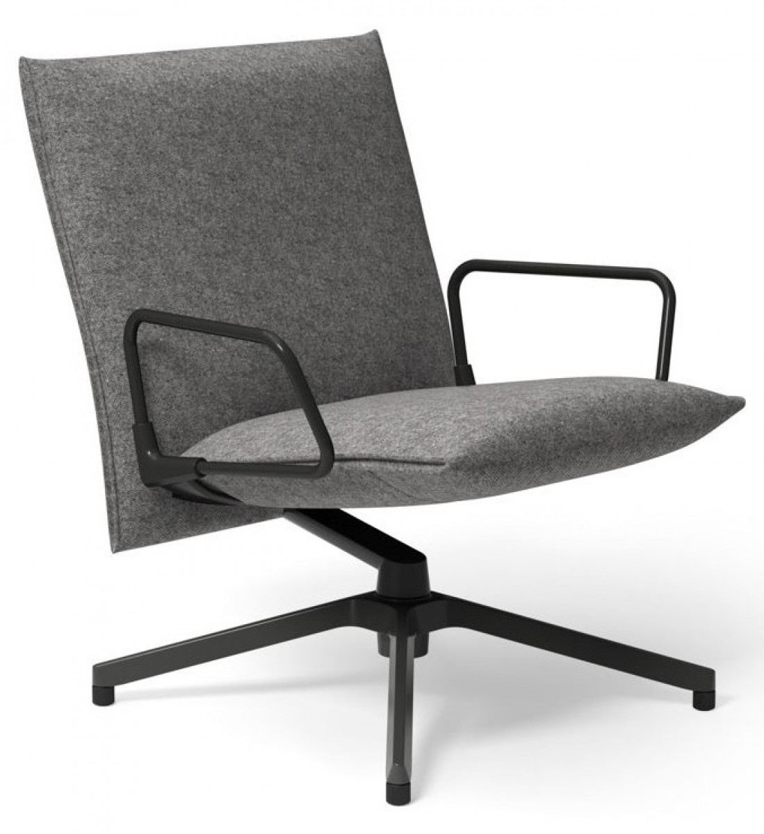 Pilot Chair for Knoll, Low Back, Charcoal Base & Arms | Highlight image