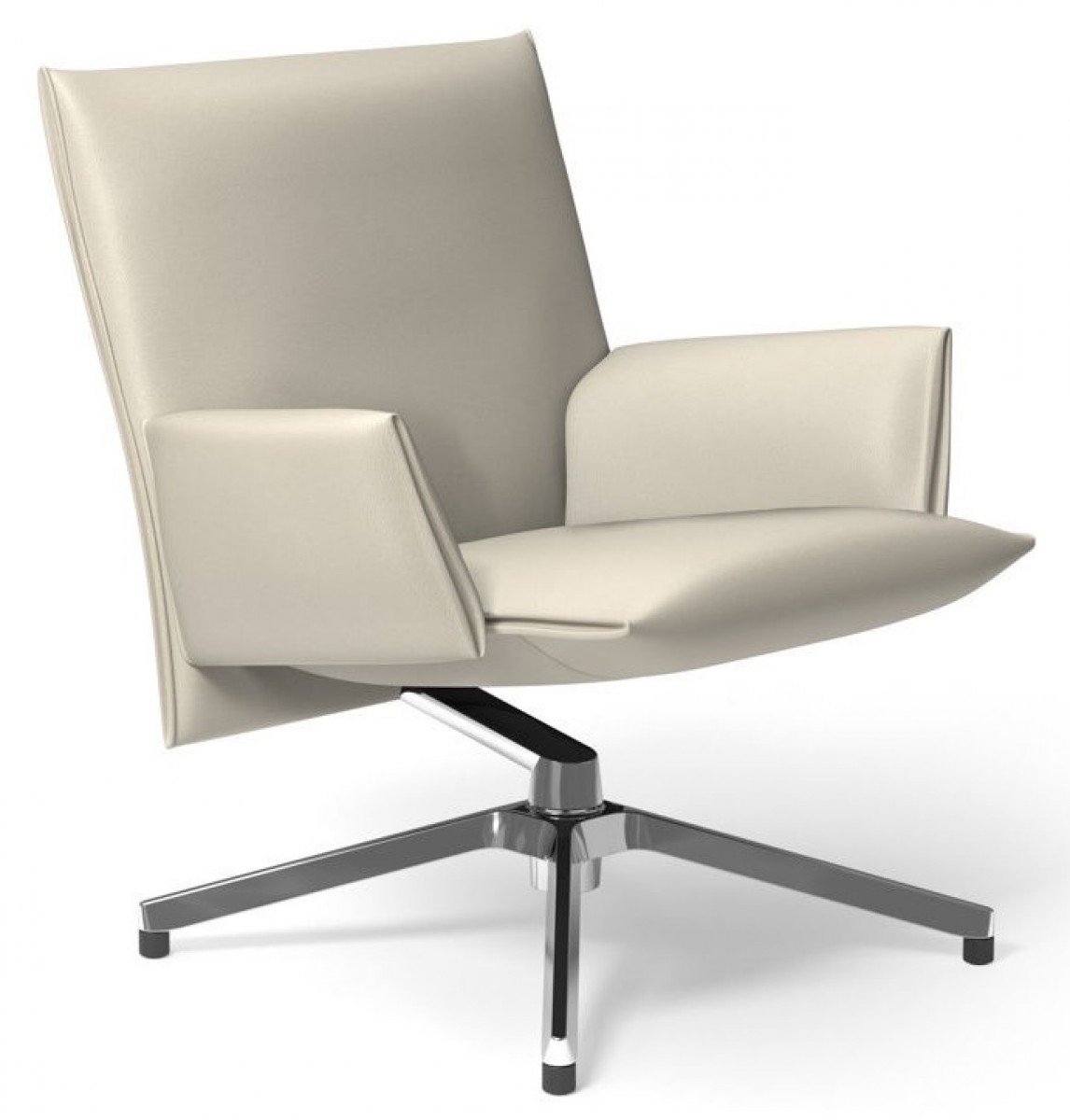 Pilot Chair for Knoll, Low Back, Charcoal Base & Upholstered Arms | Highlight image