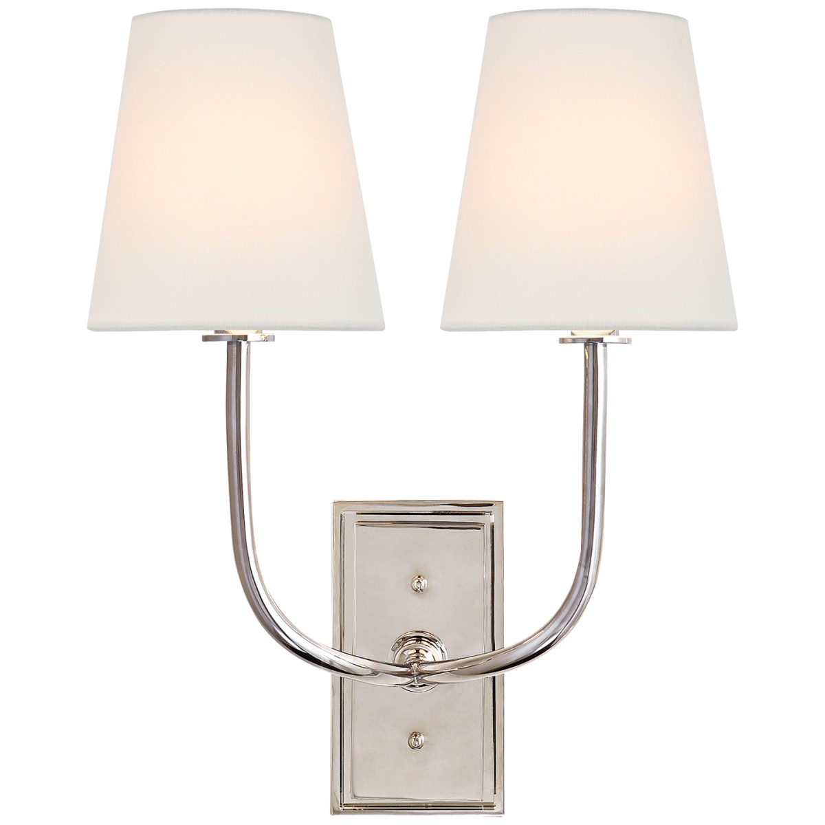 Hulton Double Sconce with Crystal Backplate