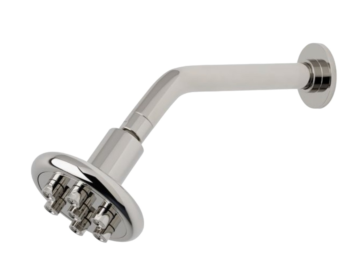 Flyte 4 1/4" Showerhead with 8" Wall Mounted 45 Degree Shower Arm