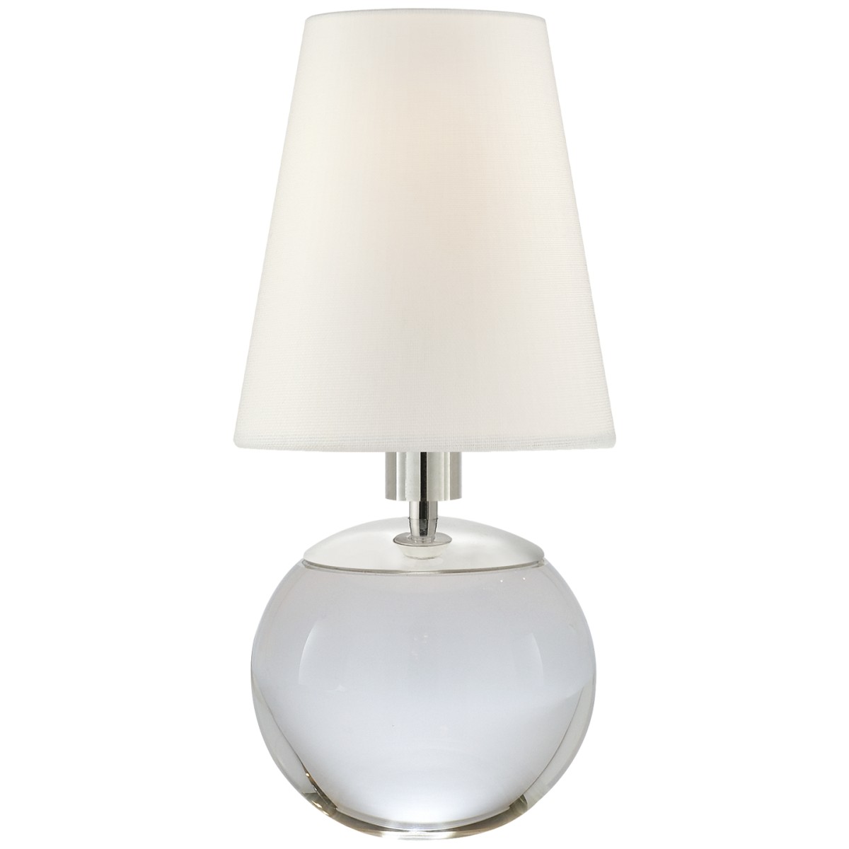 Tiny Terri Round Accent Lamp with Linen Shade