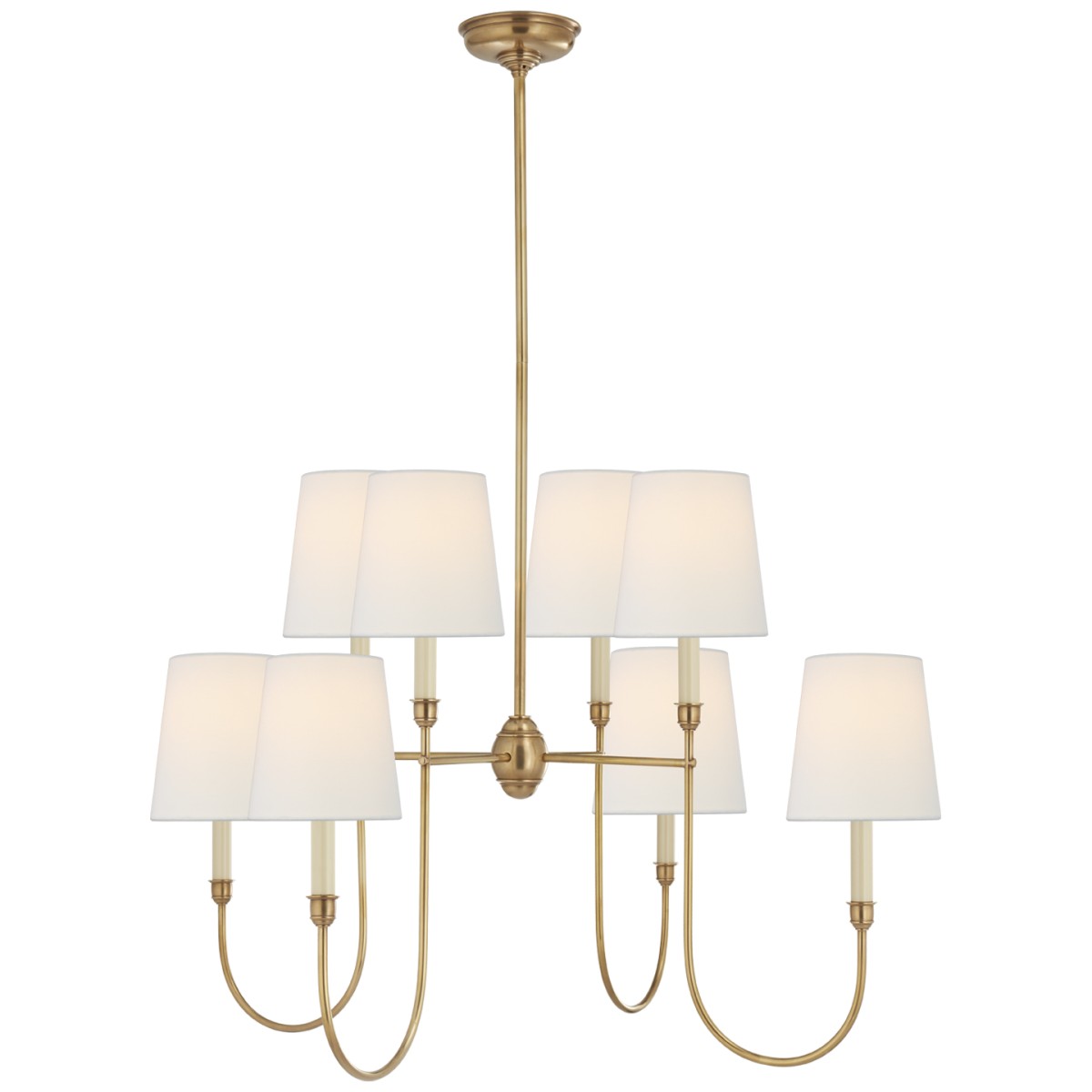 Vendome Large Chandelier with Linen Shades