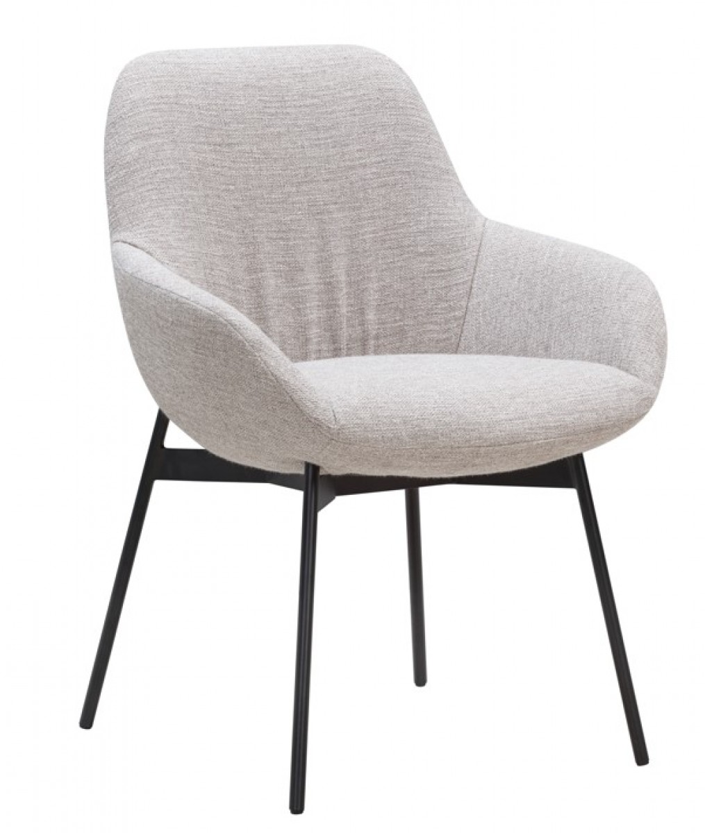 Sinum Dining Chair with Armrest, Tube Base