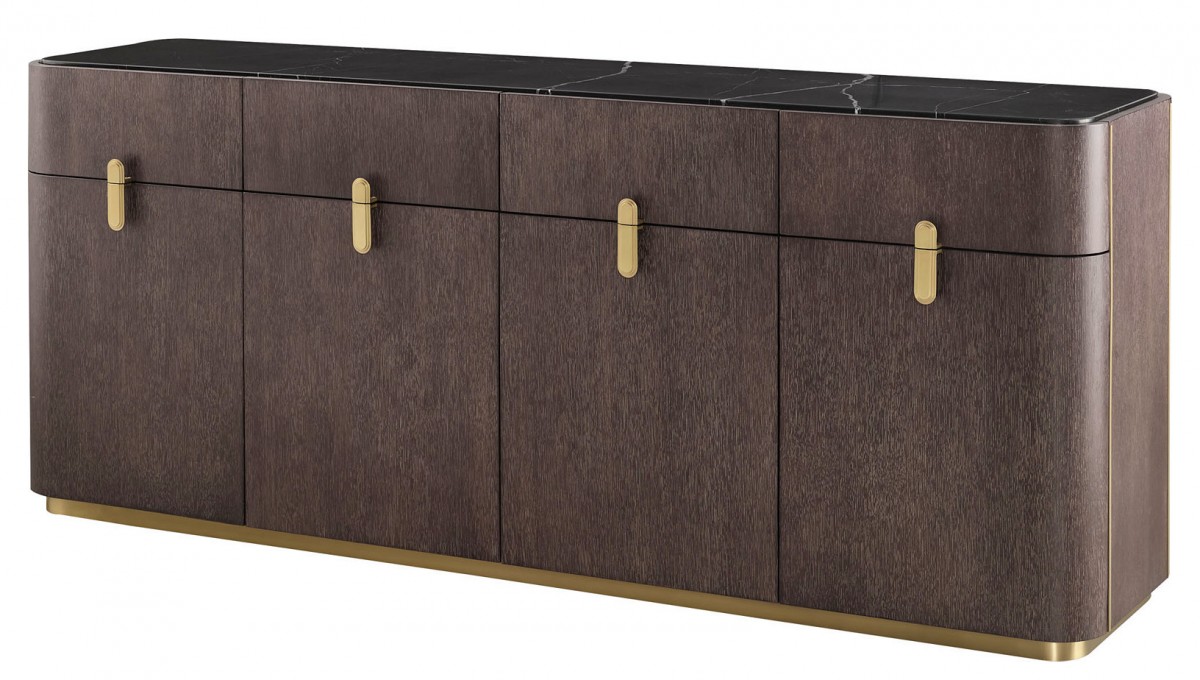 72" Wide 4 Door Credenza - Custom Finish | Highlight image
