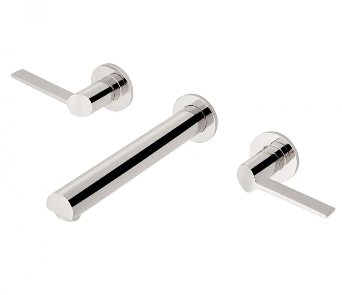 Finot Wall Mounted Lavatory Faucet with Slope Lever Handles | Highlight image