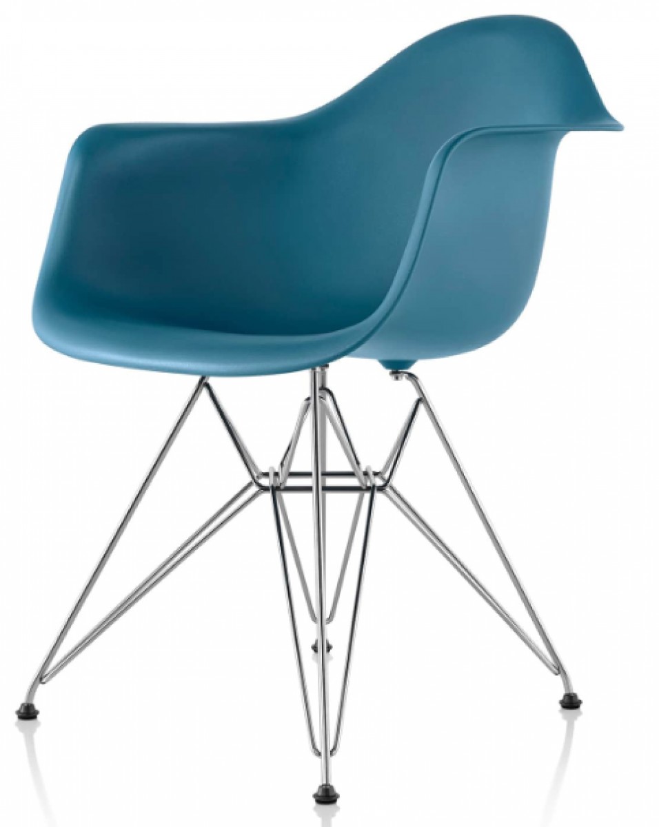 Eames Molded Plastic Armchair, Wire Base