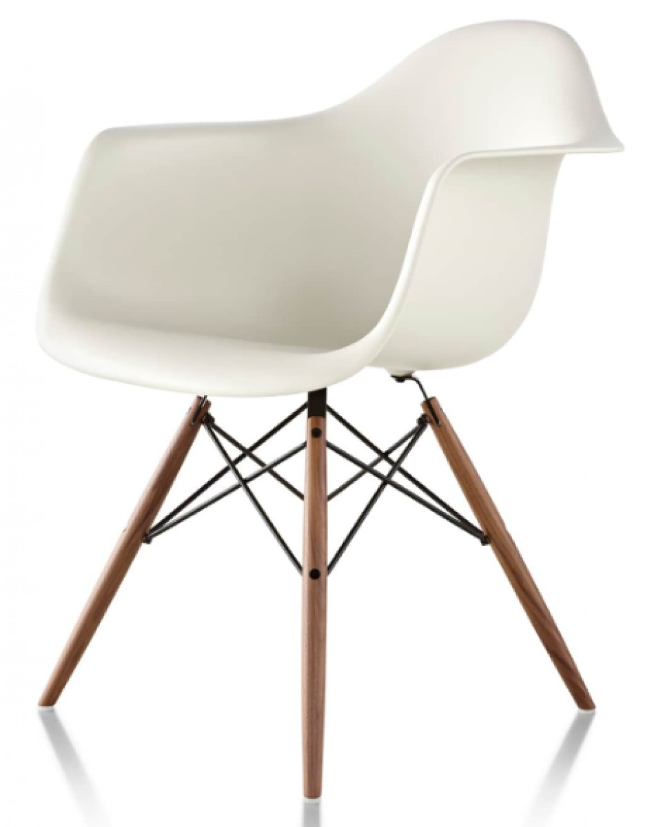 Eames Molded Plastic Armchair, Dowel Base