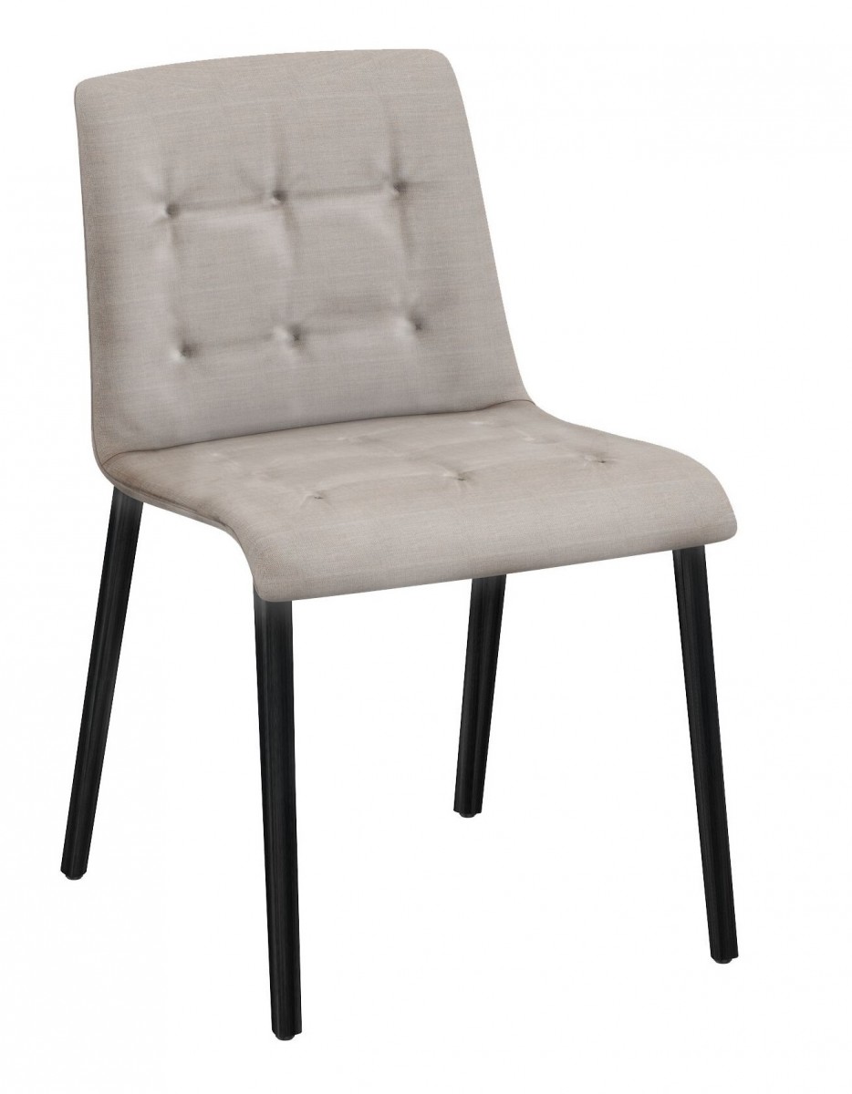 Liz Wood Chair, Soft Upholstered & Tufted, No Arm, Low Back | Highlight image