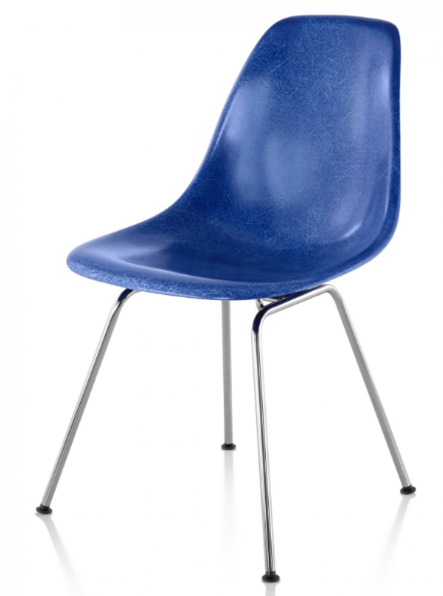 Eames Molded Fiberglass Side Chair, 4-Leg Base