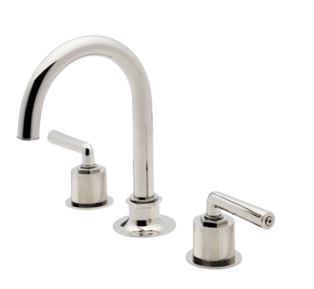 Henry Gooseneck Lavatory Faucet with Coin Edge Lever Handles | Highlight image