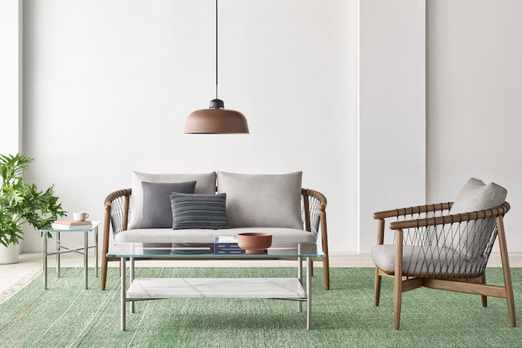 Crosshatch Lounge Chair / Walnut | Highlight image 1