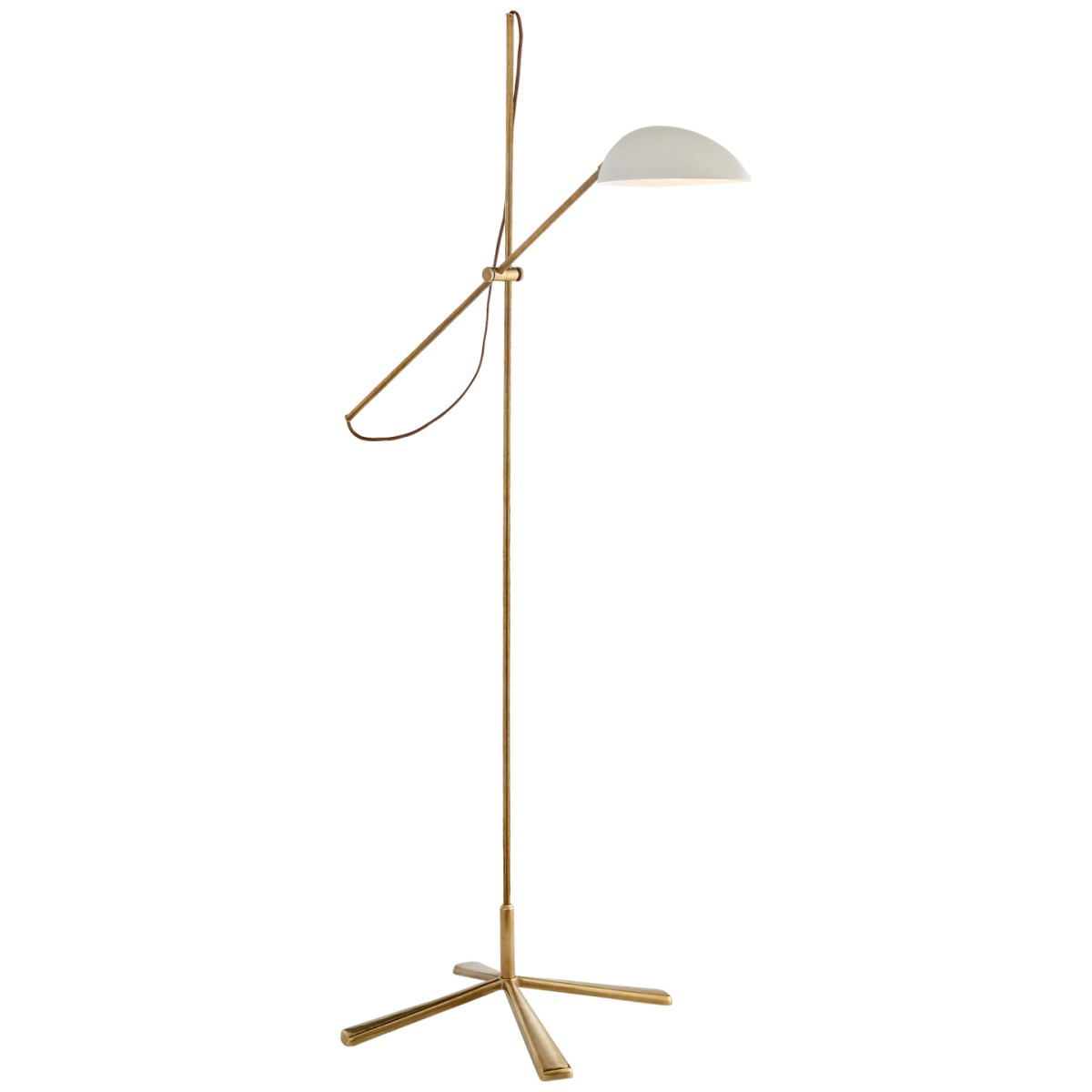 Graphic Floor Lamp in Hand-Rubbed Antique Brass