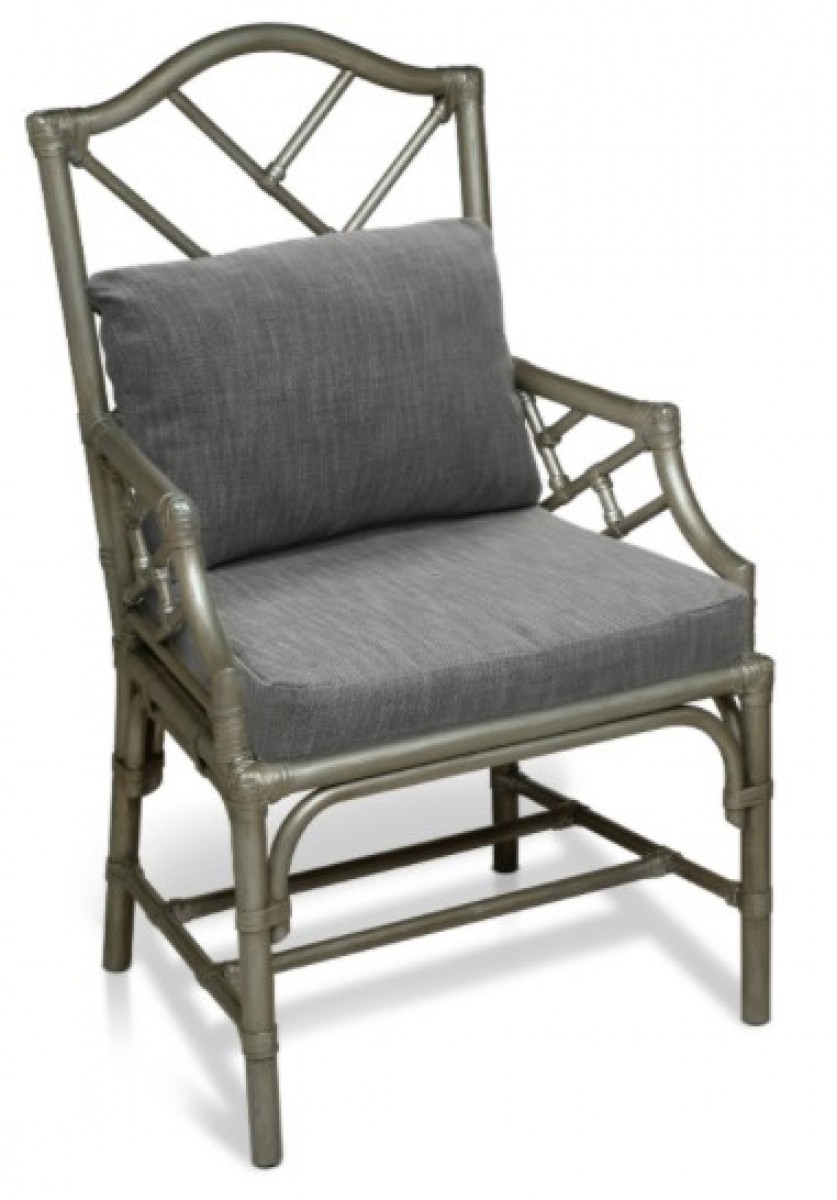Royal Silver Grey Malacca Arm Chair