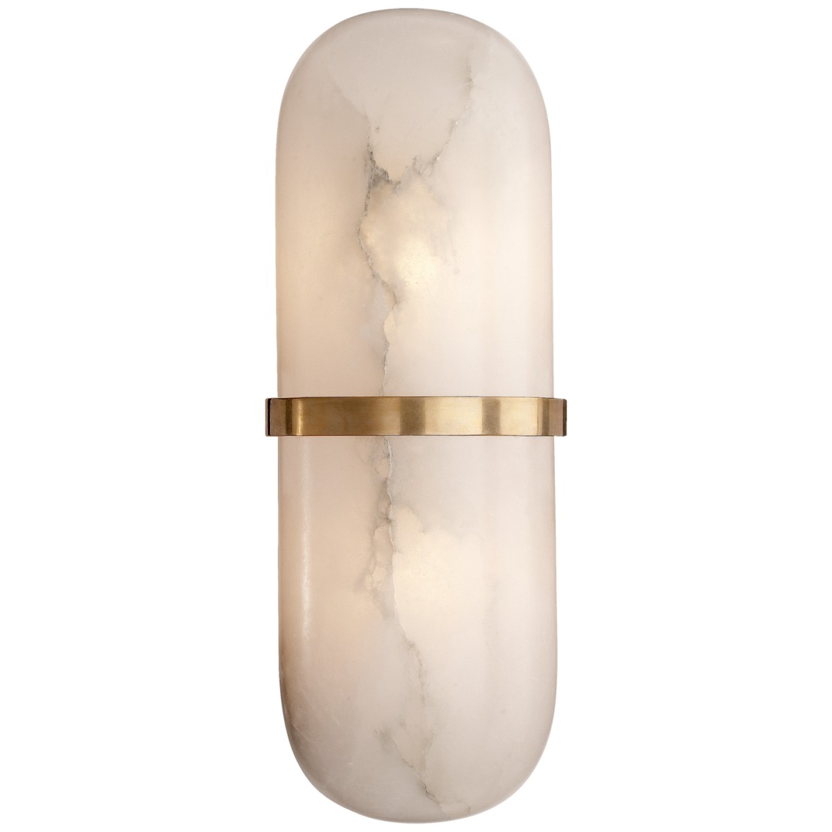 Melange Pill Form Sconce with Alabaster