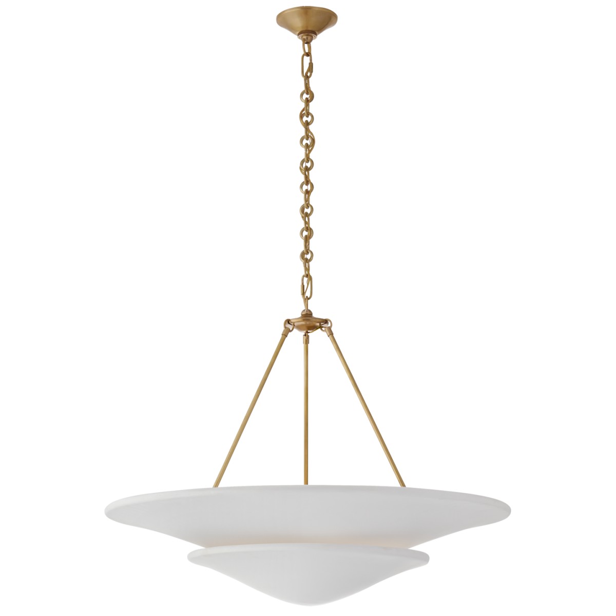 Mollino Large Tiered Chandelier with Plaster White Shade