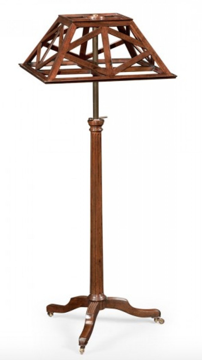 Pyramidal Lattice French Walnut Lectern | Highlight image