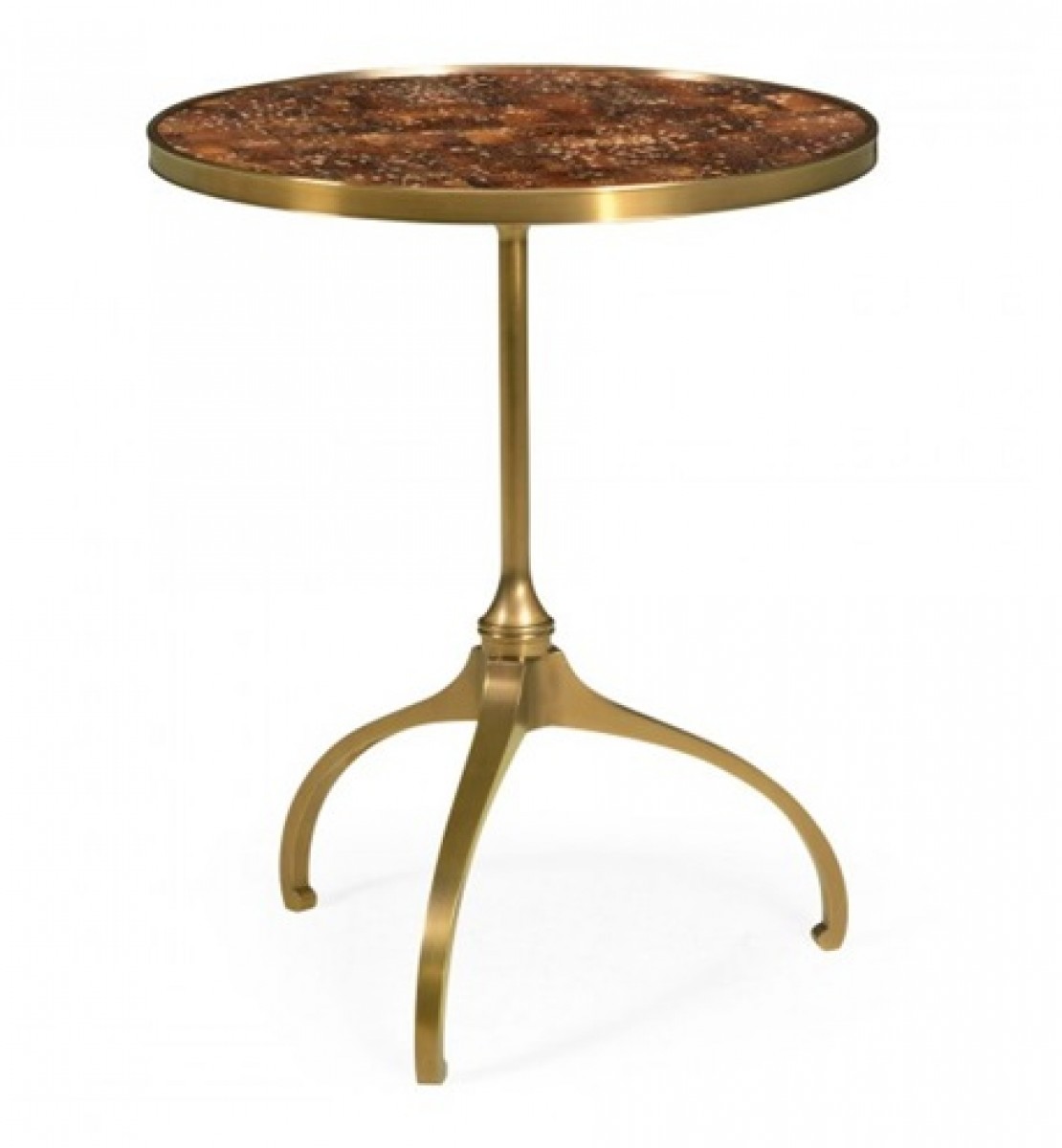 Round Dark Brown Eggshell Side Table