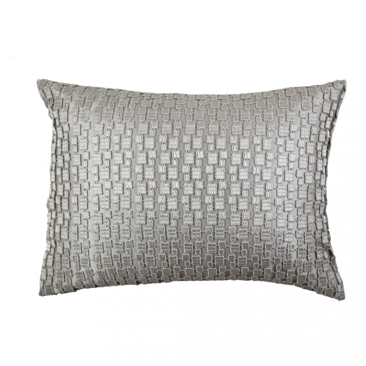 Metallic Mosaic Pillow in Platinum