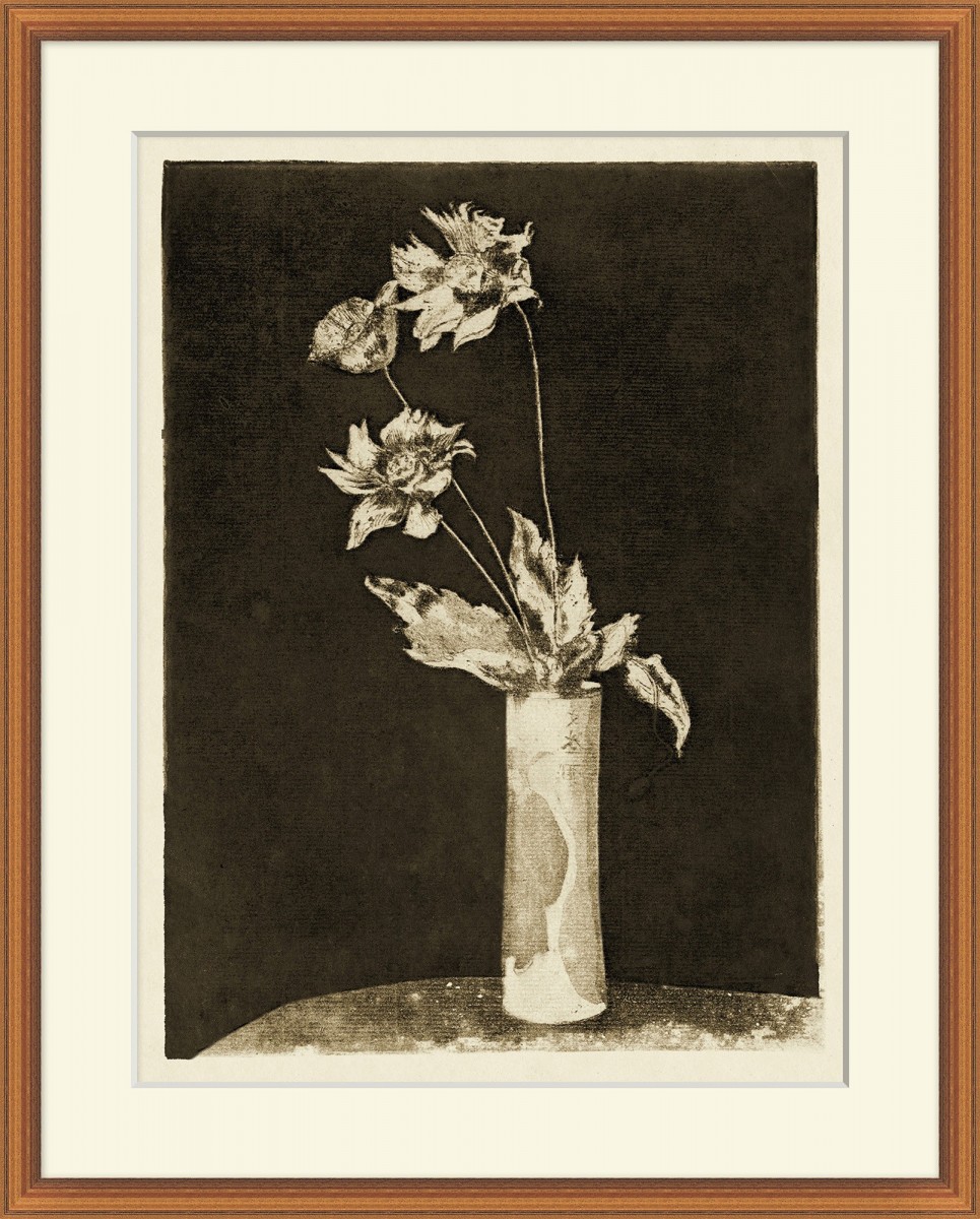 Sepia Floral Etching 2