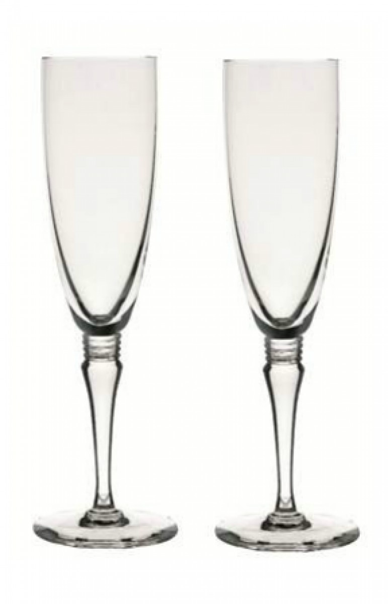 Grand Lieu Champagne Flute, Set of 2 - Clear