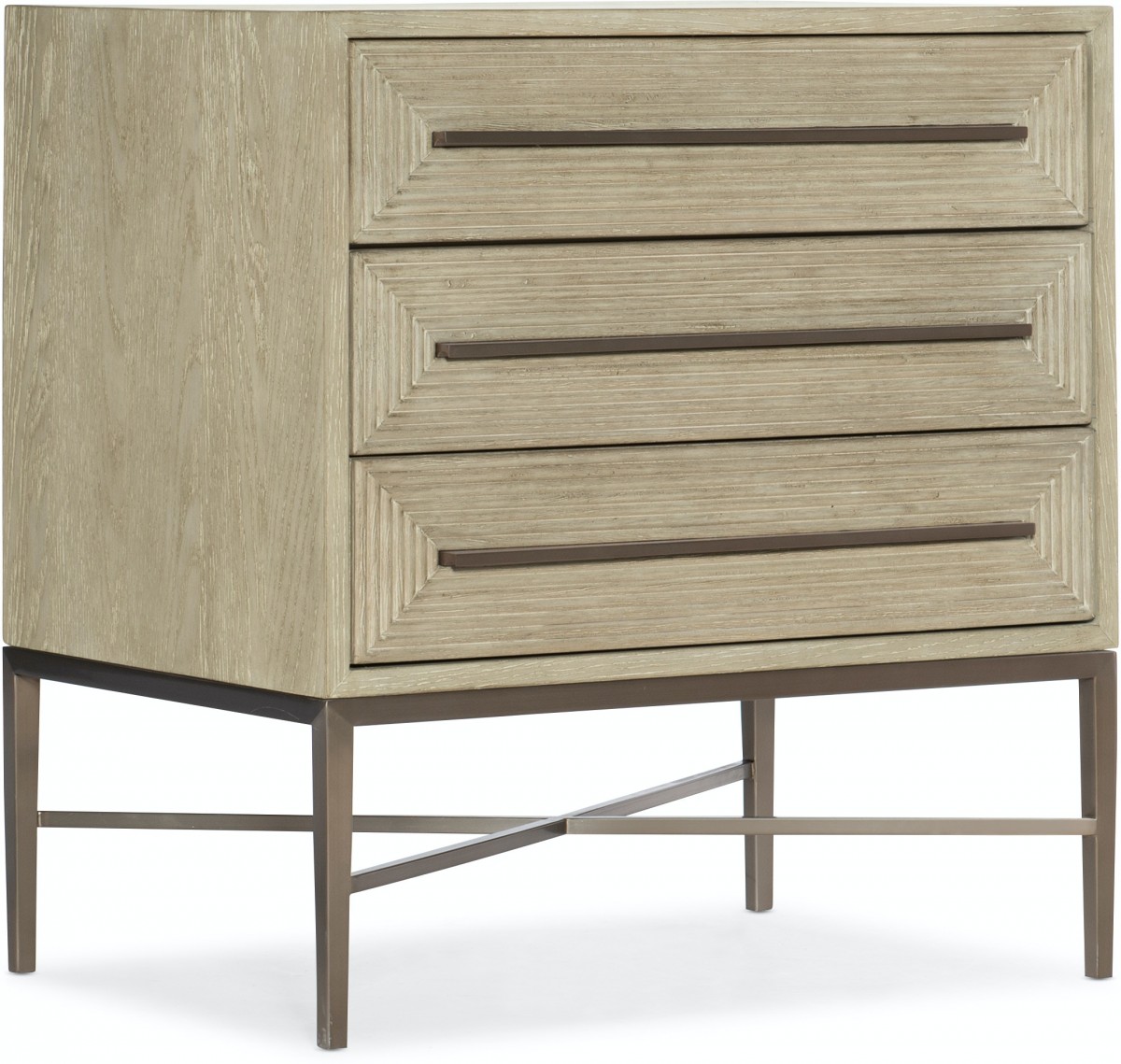 Cascade Three-Drawer Nightstand