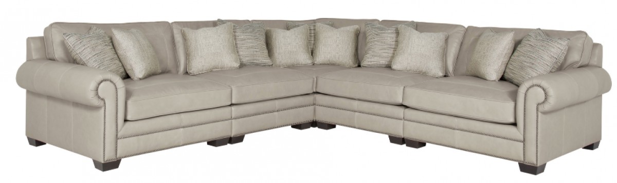 Grandview Leather Sectional: 2 Armless Chairs, Corner Chair, Left Arm Chair, and Right Arm Chair