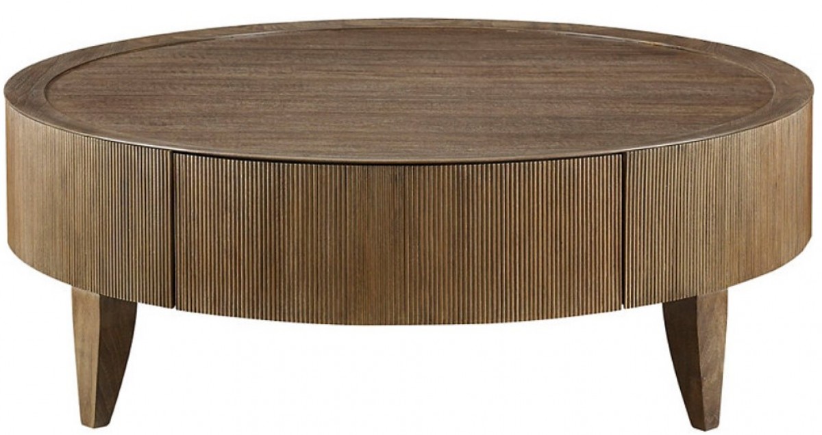 Reeded Round Cocktail Table