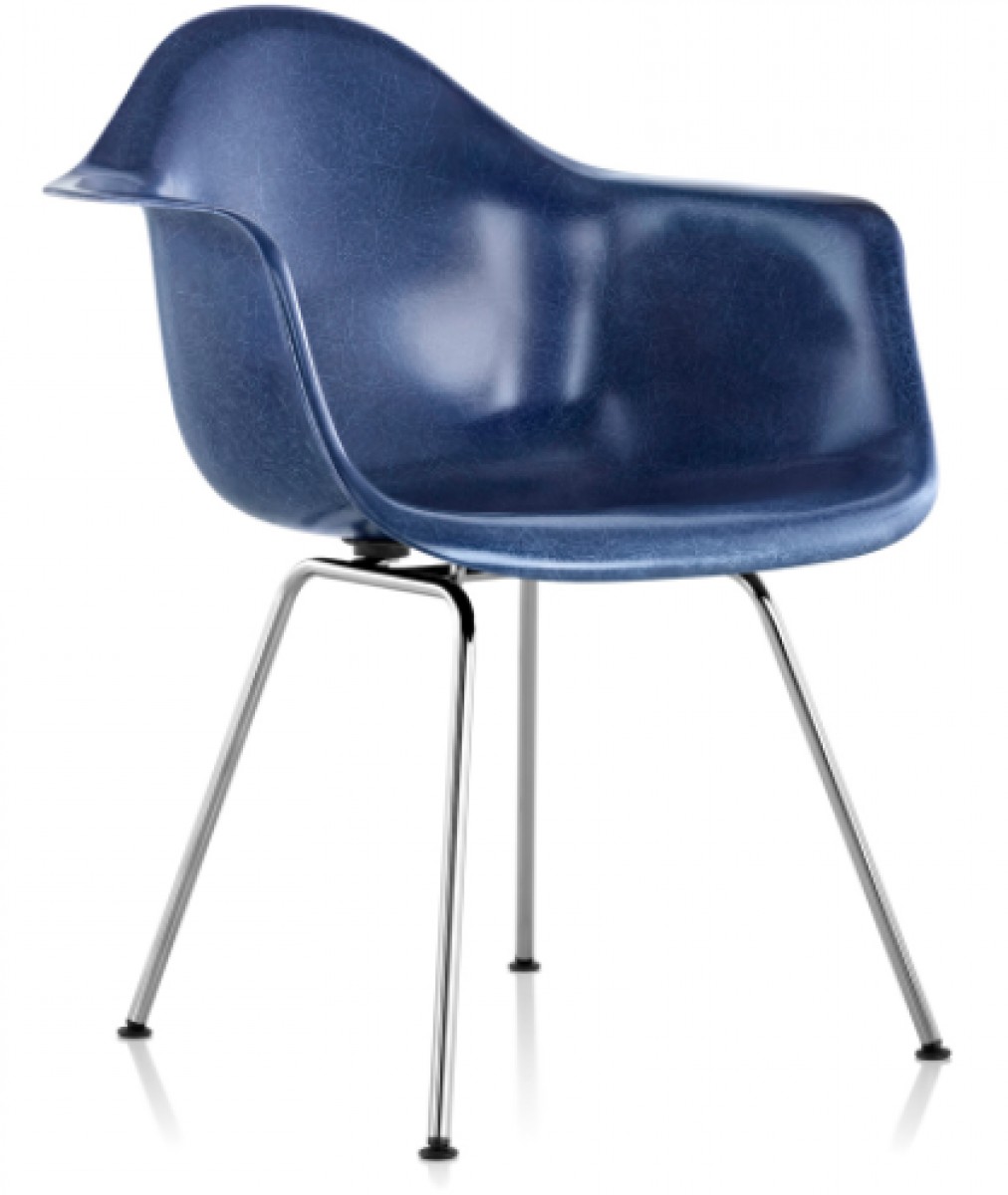 Eames Molded Fiberglass Armchair, 4-Leg Base with Nonupholstered