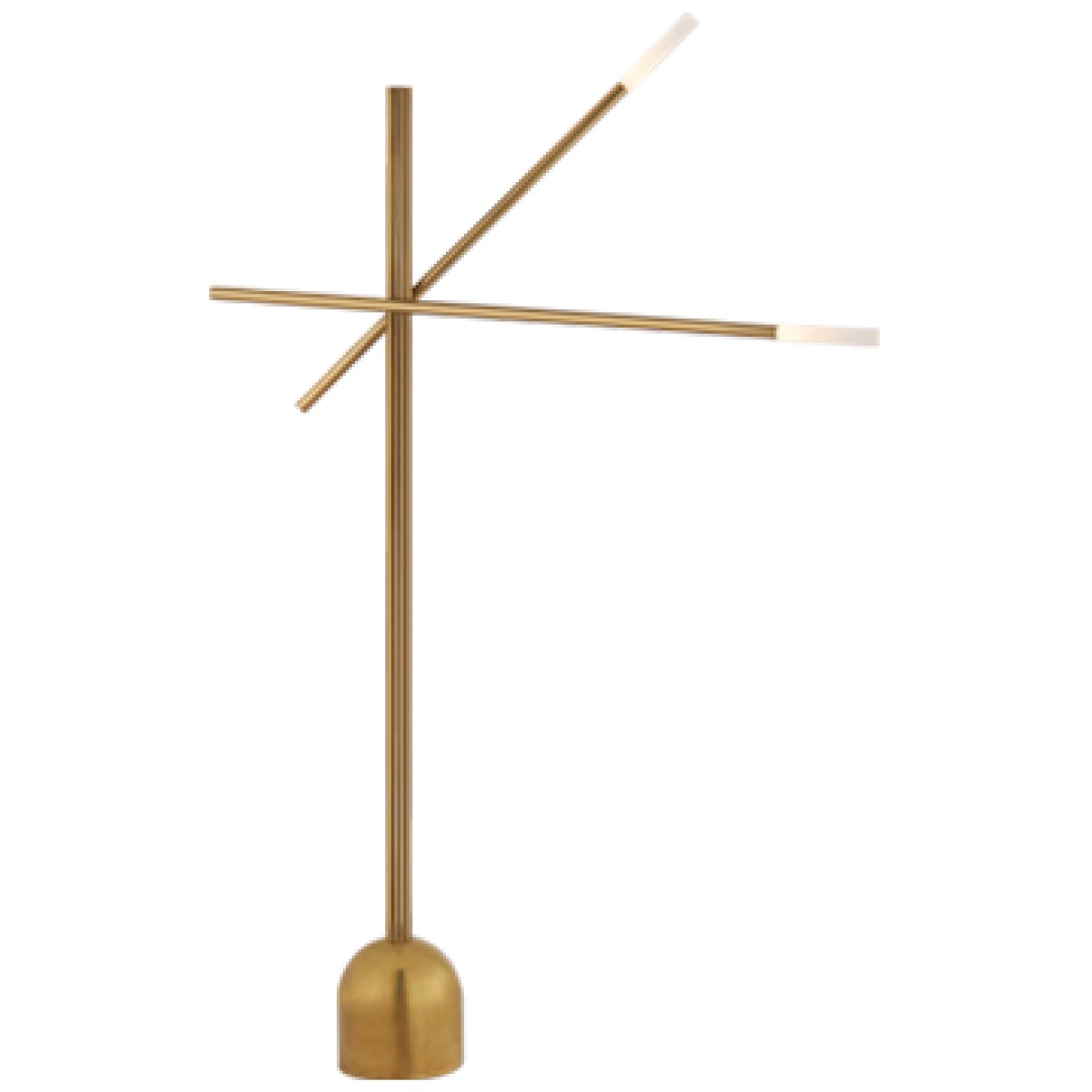 Rousseau Double Boom Arm Floor Lamp with Etched Crystal | Highlight image