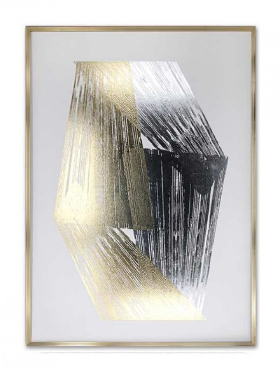 Gold and Silver Foil Stripes (Artist: Jennifer Goldberger)