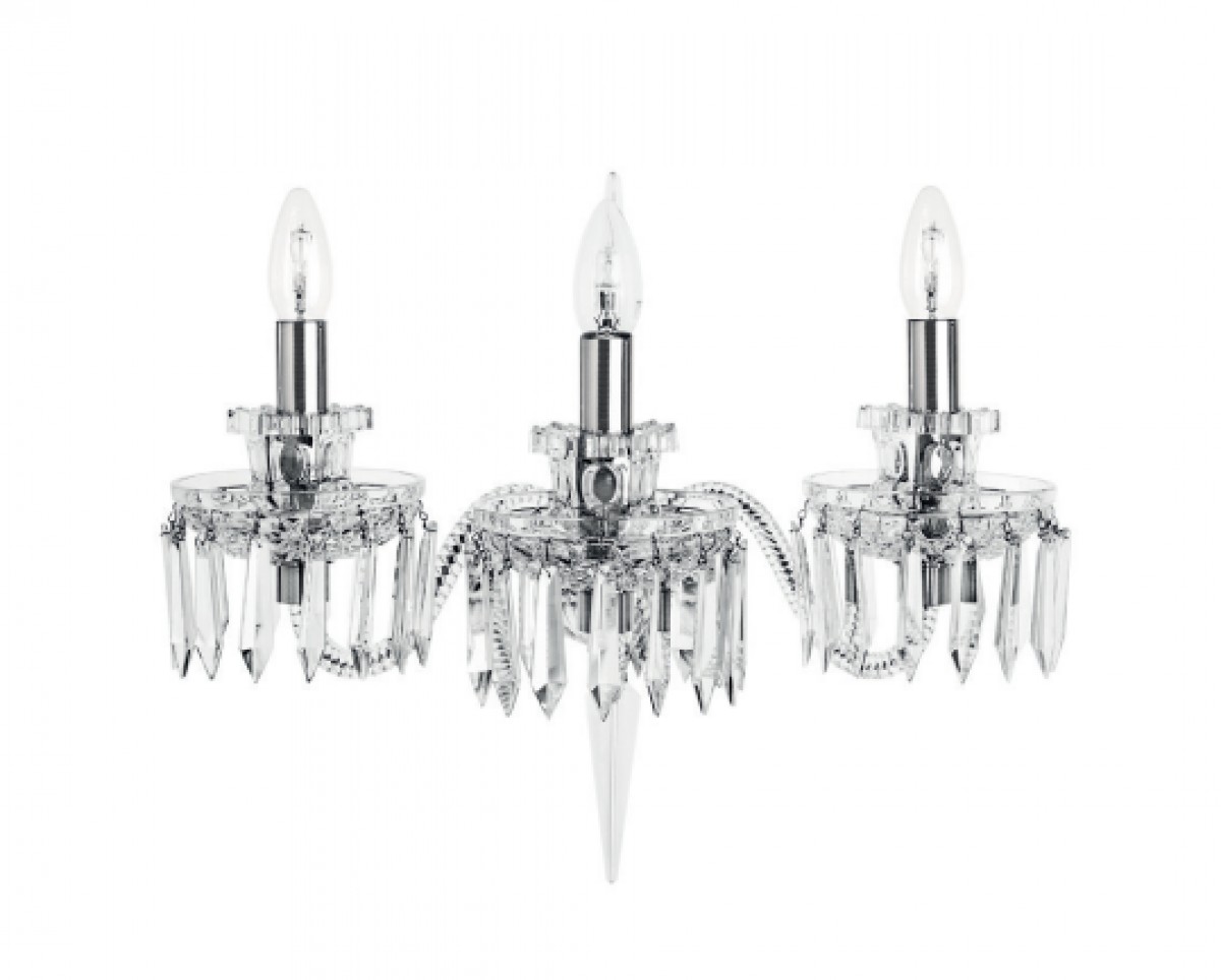 Royal 3-Light Sconce without Hurricane - Clear