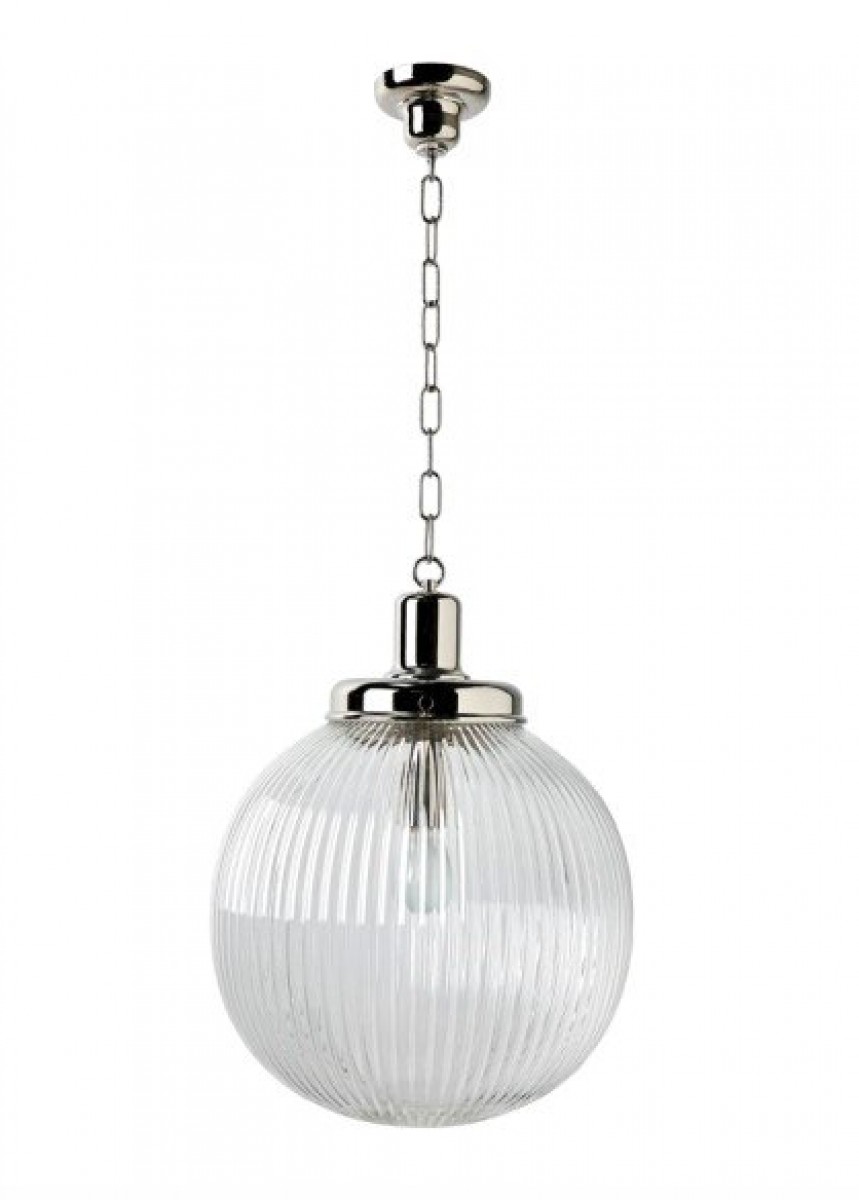 Aurora Ceiling Mounted Large Pendant with Glass Shade