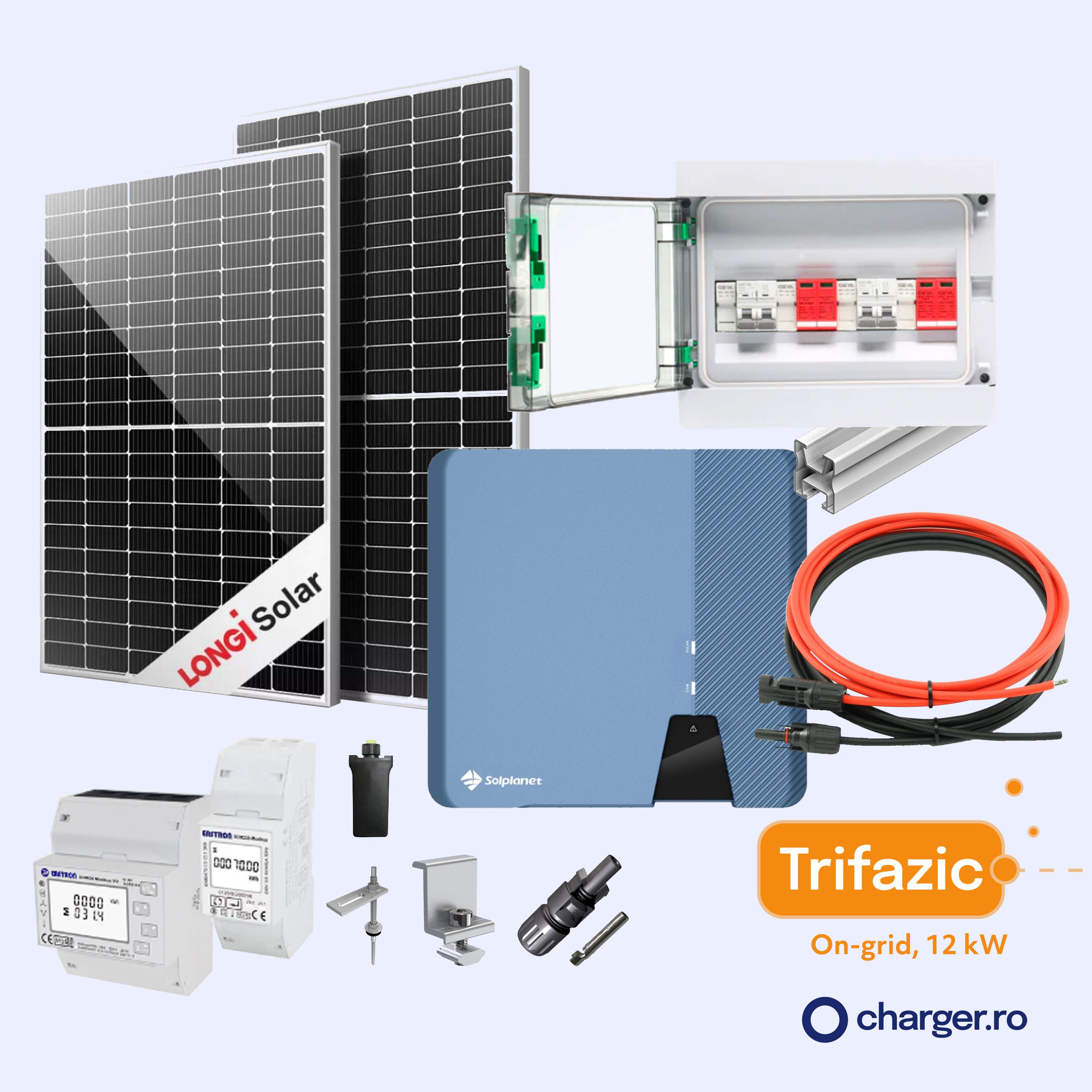 Kit Sistem Fotovoltaic 12 kW - On grid, trifazic