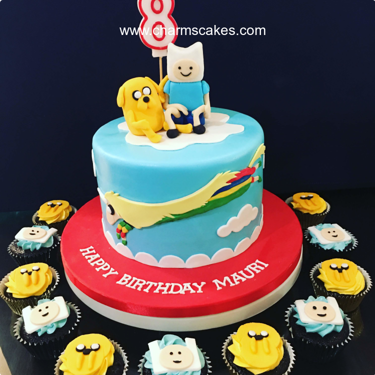 Adventure time themed cake & cupcakes - Decorated Cake by - CakesDecor