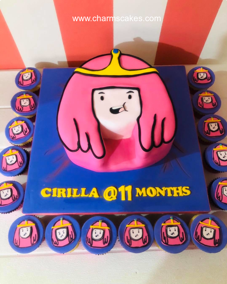 Princess Bubble Gum Adventure Time Custom Cake