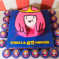 Princess Bubble Gum Adventure Time Custom Cake