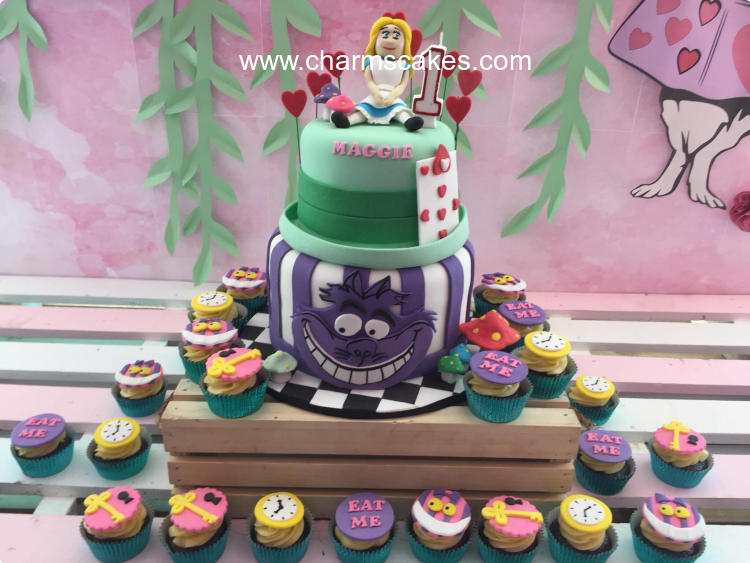 Wonderland Alice Custom Cake