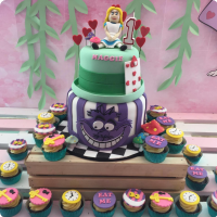 Wonderland Alice Custom Cake