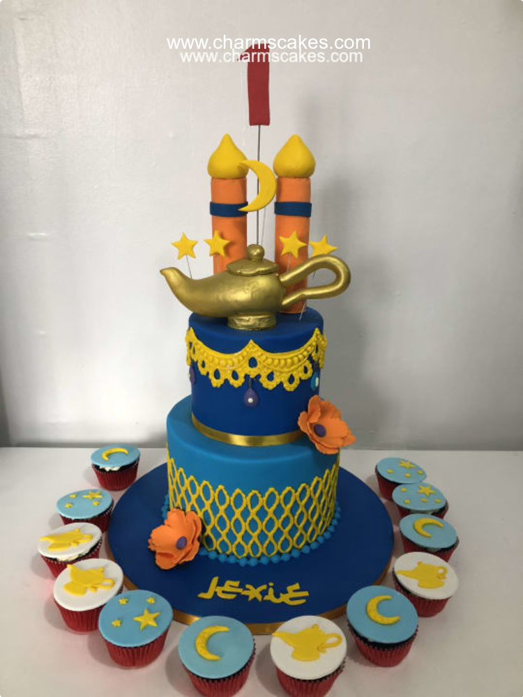 Arabian Night Alladin and Jasmin Custom Cake