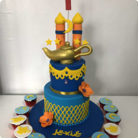 Arabian Night Alladin and Jasmin Custom Cake