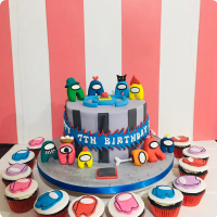 Team Wazup Among Us Custom Cake