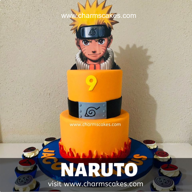 Naruto Layer Cake - Classy Girl Cupcakes