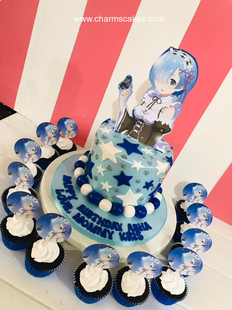 Rem Anime Custom Cake