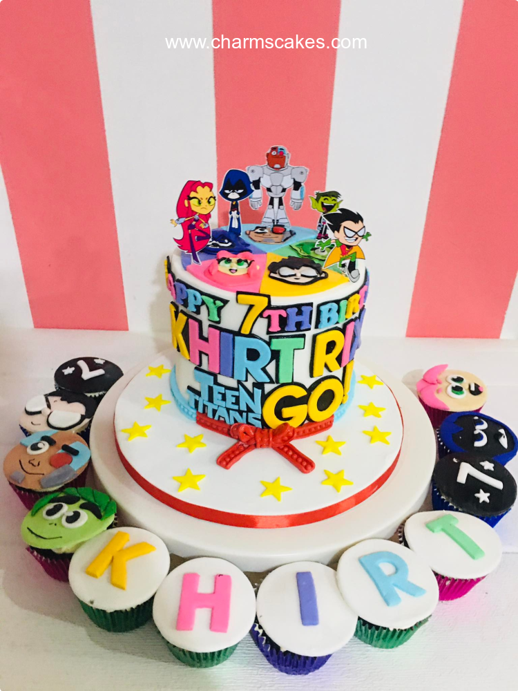 Teen Titans Anime Custom Cake