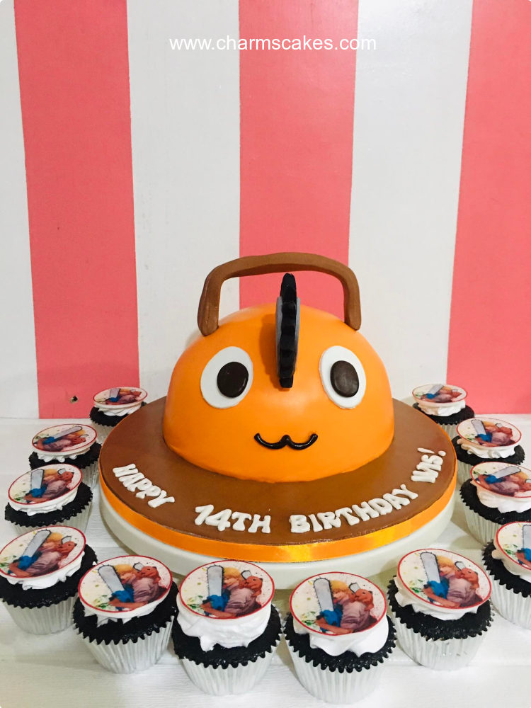 Wis' Chainsaw Anime Custom Cake