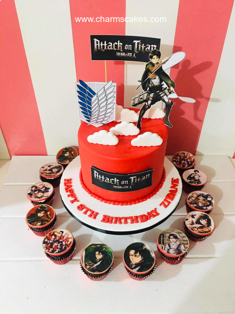 Levi Attack on Titan Anime Custom Cake