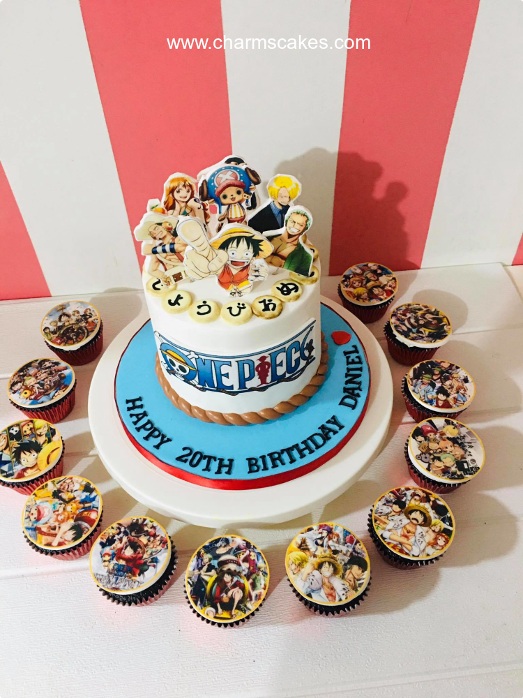 ANIME BIRTHDAY CAKE EASY DESIGN | terrie habets #shorts - YouTube